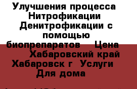 Улучшения процесса. Нитрофикации, Денитрофикации с помощью биопрепаратов. › Цена ­ 100 - Хабаровский край, Хабаровск г. Услуги » Для дома   